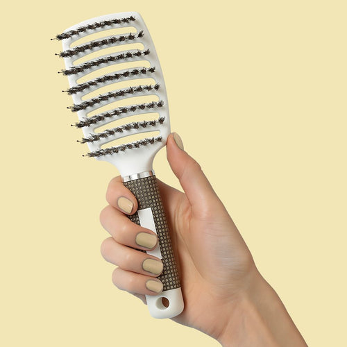 Paddle Brush - with boar hair